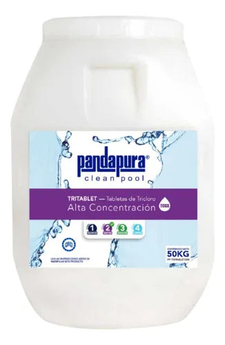Tableta de Tricloro de Alta Concentración - PandaPura (10 bolsas de 5 kg)