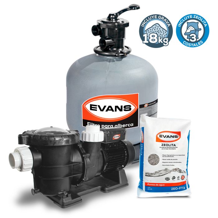 Kit para alberca 120 m³ - EVANS (KIT-SWIM-1.5)