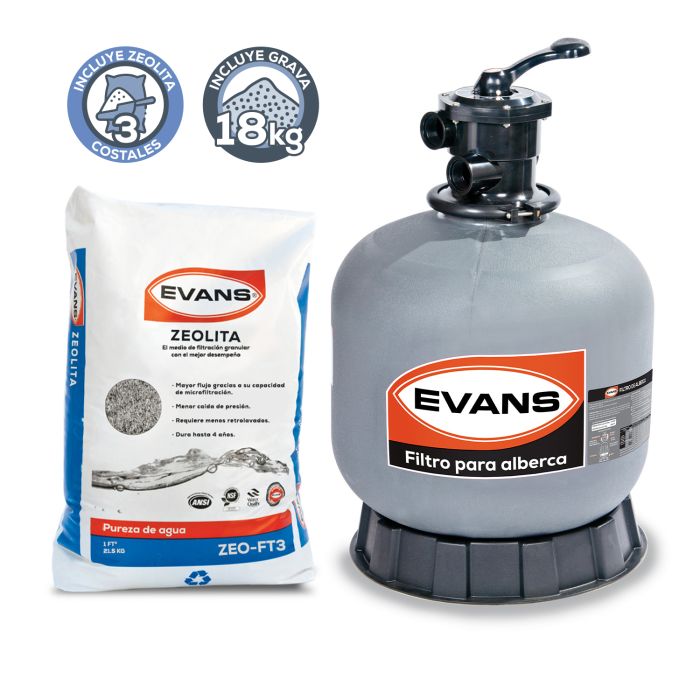 Kit para alberca 120 m³ - EVANS (KIT-SWIM-1.5)