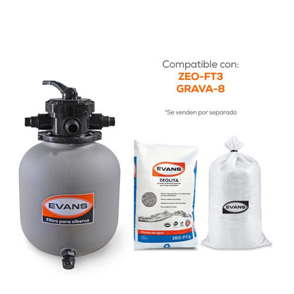 Filtro de Arena para Piscina 14”, 72 L/min – EVANS (PA-350)