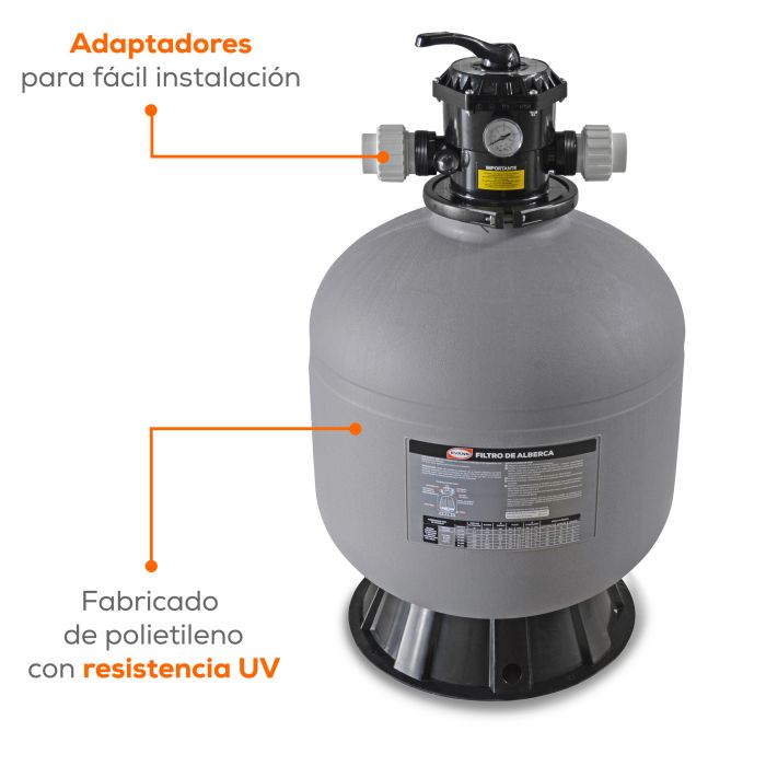 Filtro de Arena para Piscina 22.5”, 205 L/min – EVANS (PA-600)