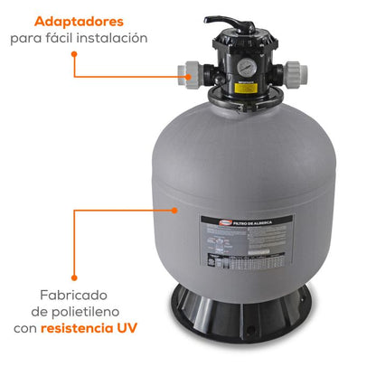 Filtro de Arena para Piscina 22.5”, 205 L/min – EVANS (PA-600)