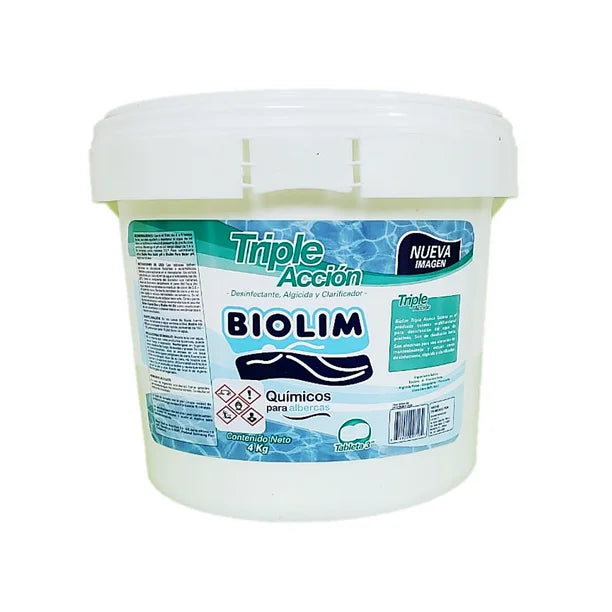 Triple Acción Tableta 3" Biolim – Cloro, Alguicida y Clarificador